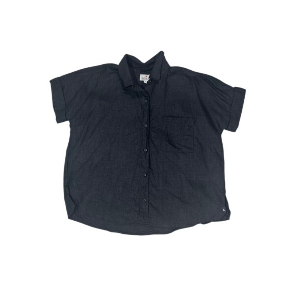 American Giant Meteorite Button‎ Down Women's Linen Shirt size Small